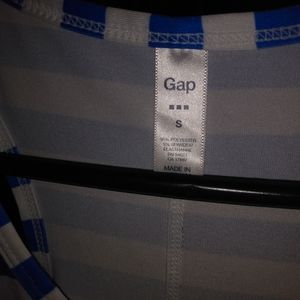 Blue and white striped tank top